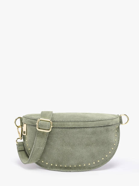 Belt Bag Leather Milano Green velvet VE25111