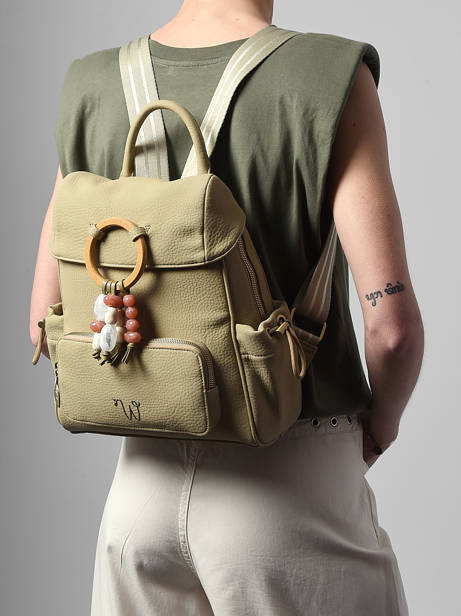 Backpack Woomen Green camomille pearl WCAE02 other view 1