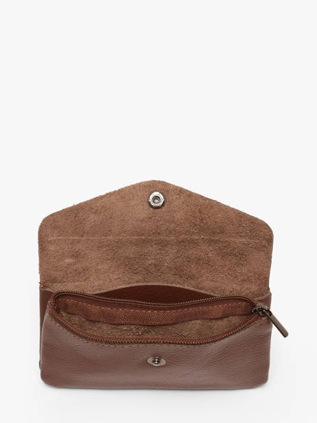 Porte-monnaie Caviar Cuir Milano Marron caviar CA23113 vue secondaire 1