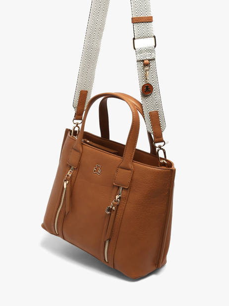 Satchel Zip Lulu castagnette Brown zip ALBERTO other view 2