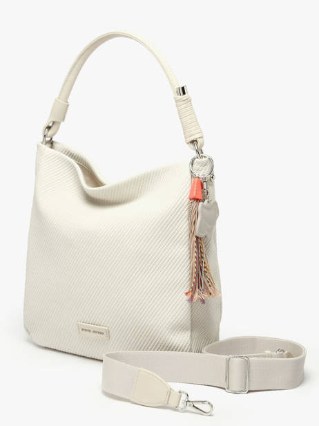 Sac Porté épaule Grigri Polyurethane David jones Blanc grigri CM8384 vue secondaire 2