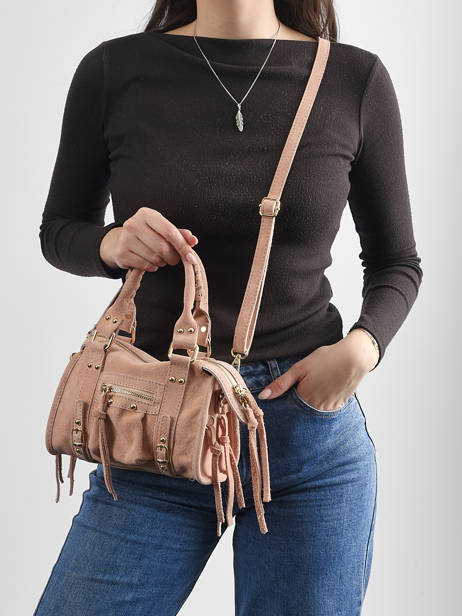 Sac Bandoulière Velvet Cuir Milano Rose velvet VE24092O vue secondaire 1