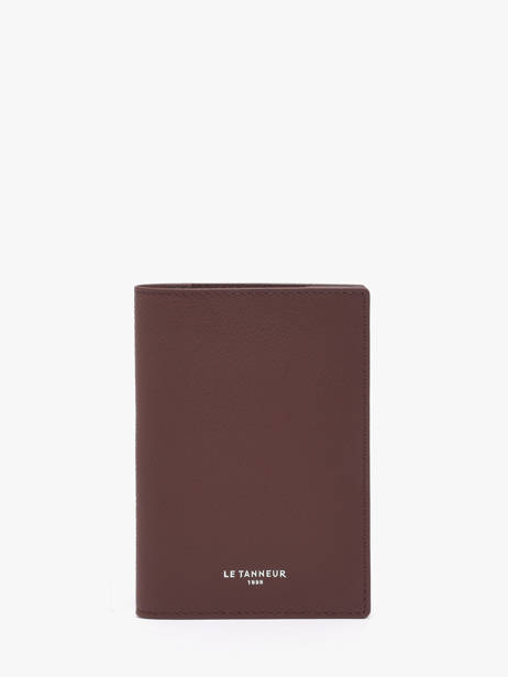 Leather Les Essentiels Passport Holder Le tanneur Brown les essentiels THGR3420