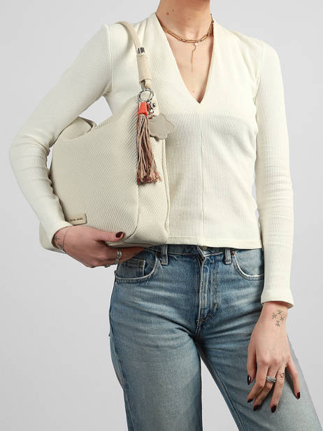 Sac Porté épaule Grigri Polyurethane David jones Blanc grigri CM8384 vue secondaire 1