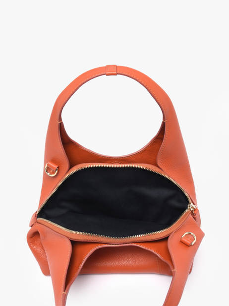 Small Leather Juliette Satchel Le tanneur Orange juliette TJET1000 other view 3