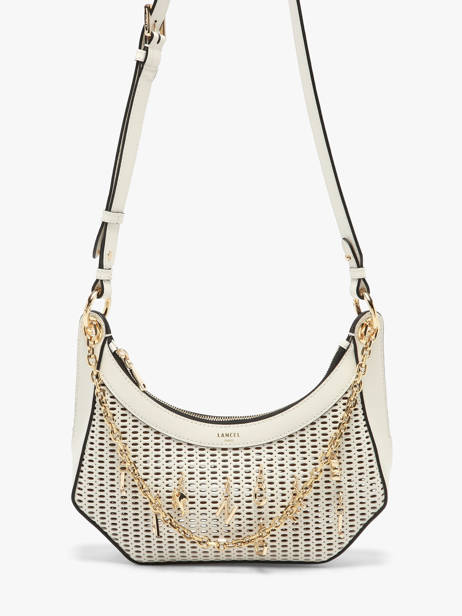 Medium Leather Croisette Charms Crossbody Bag Lancel White croisette A14012 other view 2