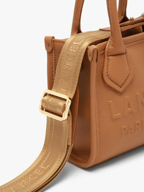 Leather Mini Jour Crossbody Bag Lancel Brown jour A14078 other view 3