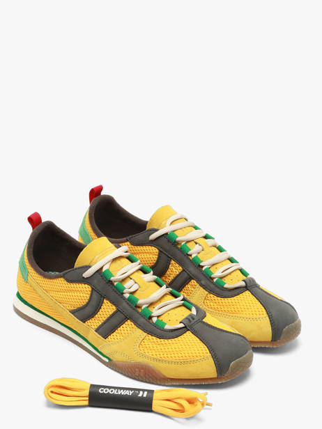 Sneakers In Leather Coolway Yellow men 8633808 other view 2