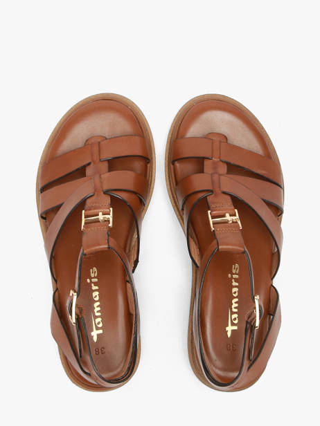 Sandals In Leather Tamaris Brown women 46 other view 3