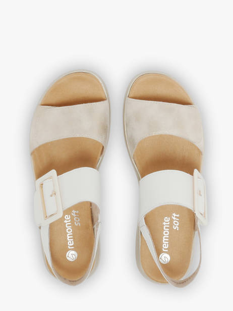 Sandals In Leather Remonte White women 80 other view 3