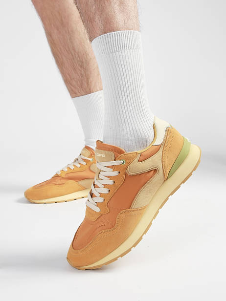 Sneakers In Leather Hoff Orange men 12602009 other view 1