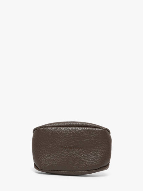 Leather Coin Purse Madras Etrier Brown madras EMAD043 other view 2