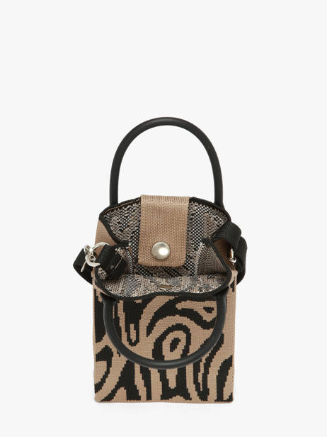 Sac Bandoulière Phonebag Polyester Miniprix Marron phonebag P202 vue secondaire 2