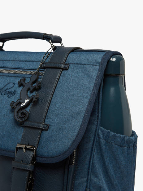 Cartable 2 Compartiments Cameleon Bleu vintage color CA146Q vue secondaire 6