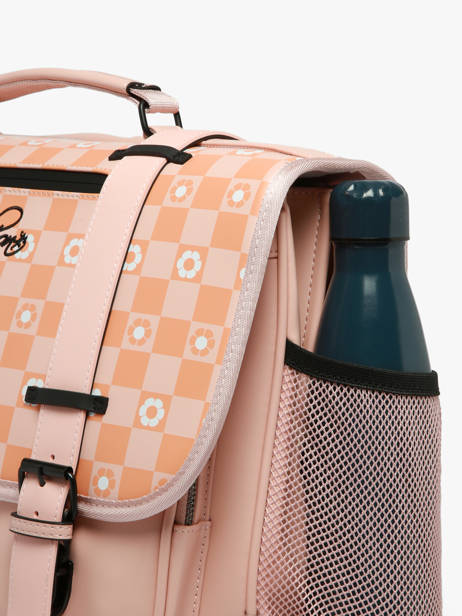 Cartable 3 Compartiments Cameleon Rose vintage north CA41 vue secondaire 6
