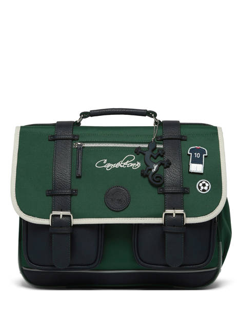 Cartable 2 Compartiments Cameleon Vert vintage urban CA38 vue secondaire 8
