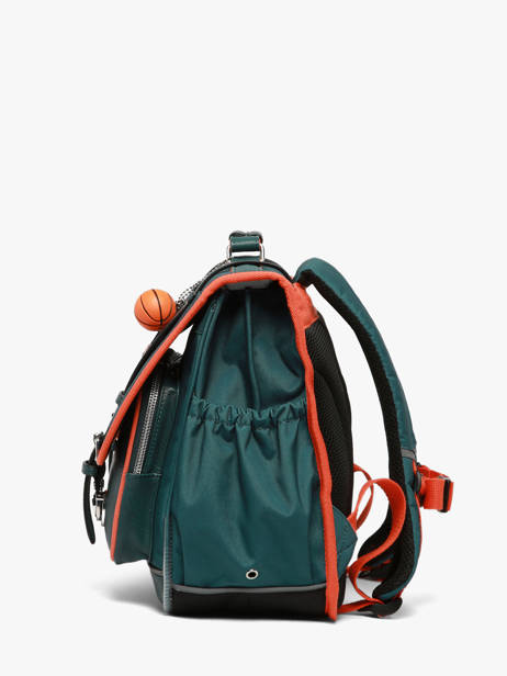 Cartable 2 Compartiments Cameleon Orange vintage urban CA38 vue secondaire 3