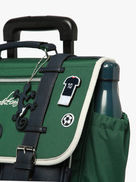 Cartable à Roulettes 2 Compartiments Cameleon Vert vintage urban CR38 vue secondaire 6
