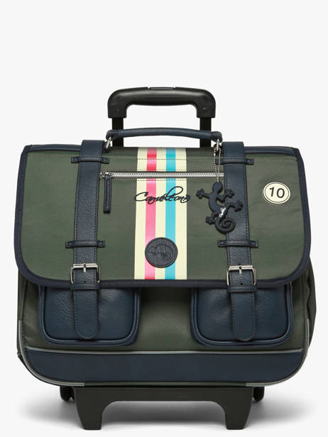 Cartable à Roulettes 3 Compartiments Cameleon Bleu vintage urban CR41