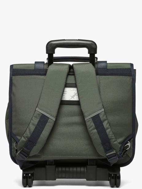 Cartable à Roulettes 3 Compartiments Cameleon Bleu vintage urban CR41 vue secondaire 5
