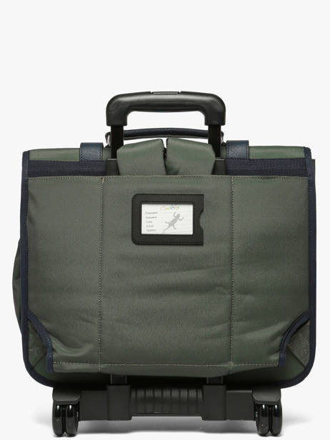 Cartable à Roulettes 3 Compartiments Cameleon Bleu vintage urban CR41 vue secondaire 6