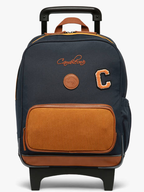 Sac A Dos à Roulettes 2 Compartiments Cameleon Bleu vintage urban SR40