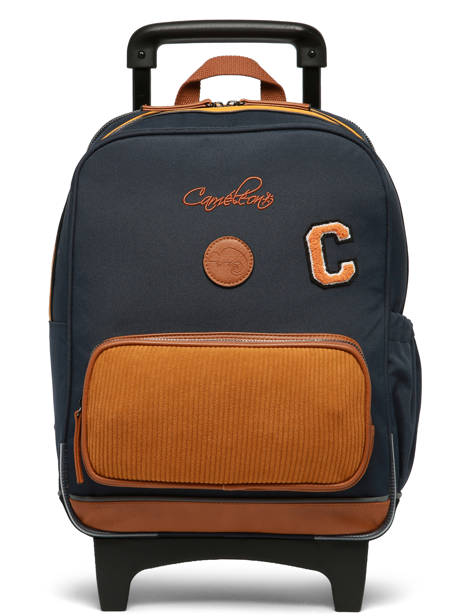 Sac A Dos à Roulettes 2 Compartiments Cameleon Bleu vintage urban SR40 vue secondaire 8