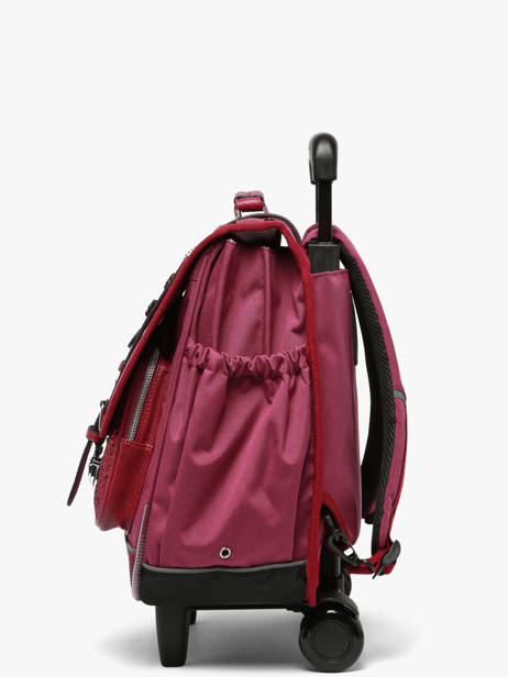 Cartable à Roulettes 3 Compartiments Cameleon Violet vintage fantasy CR41 vue secondaire 3