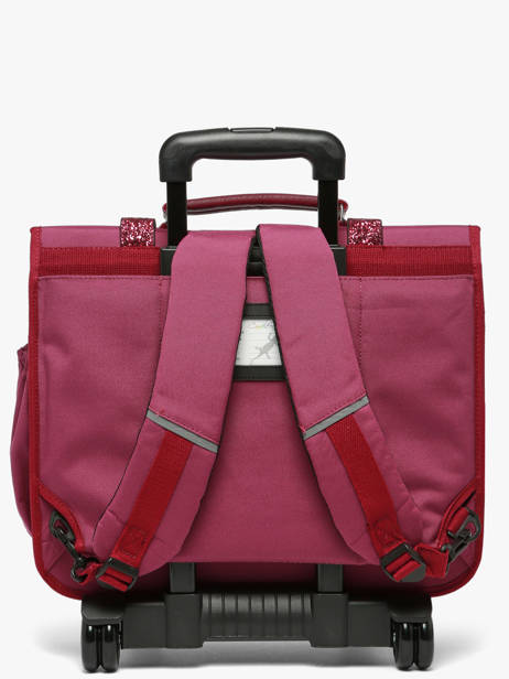 Cartable à Roulettes 3 Compartiments Cameleon Violet vintage fantasy CR41 vue secondaire 5