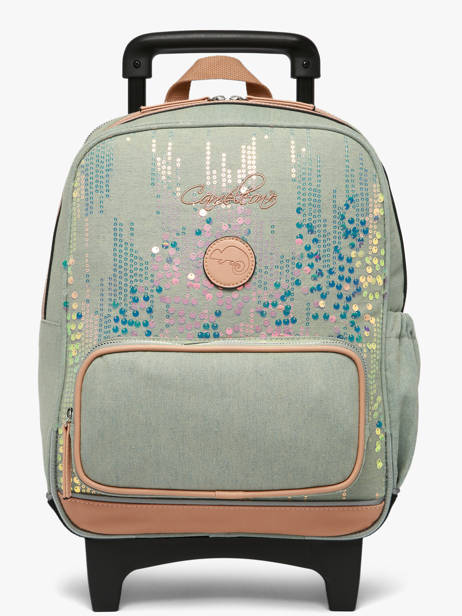 Sac A Dos à Roulettes 2 Compartiments Cameleon Rose vintage fantasy SR40