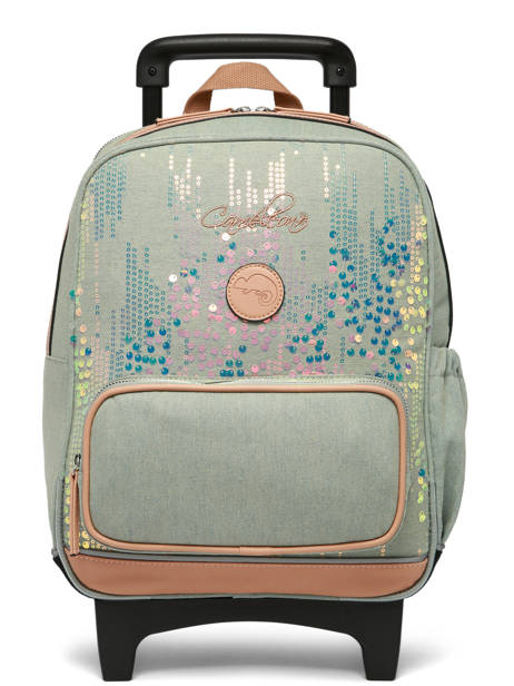 Sac A Dos à Roulettes 2 Compartiments Cameleon Rose vintage fantasy SR40 vue secondaire 8
