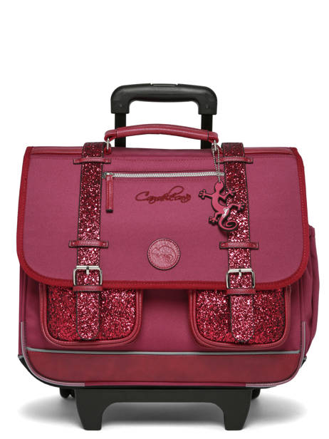 Cartable à Roulettes 3 Compartiments Cameleon Violet vintage fantasy CR41 vue secondaire 8