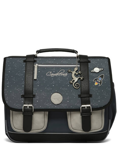 Cartable 3 Compartiments Cameleon Gris vintage urban CA41 vue secondaire 7