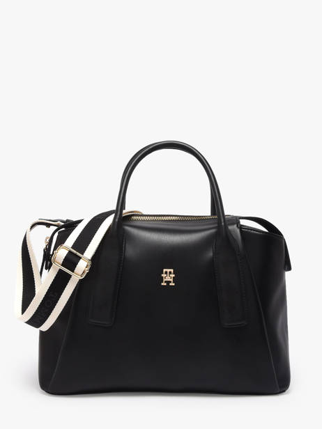 Sac Porté Main Th Essential Polyester Tommy hilfiger Noir th essential AW18532