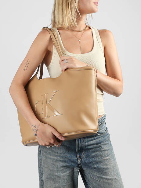 Sac Porté épaule Bold Calvin klein jeans Beige bold 4F3562G vue secondaire 1