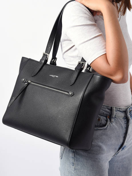 Sac BandouliÃ¨re Firenze Cuir Lancaster Noir firenze 4 vue secondaire 1
