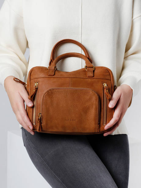 Sac Bandoulière Baby Macy Cuir Nat et nin Marron vintage BABYMACY vue secondaire 1