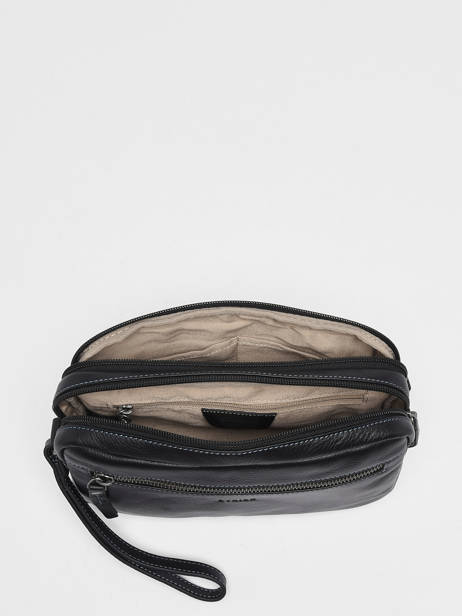 Pochette Homme FoulonnÃ© Cuir Etrier Noir foulonne EFOU721S vue secondaire 1