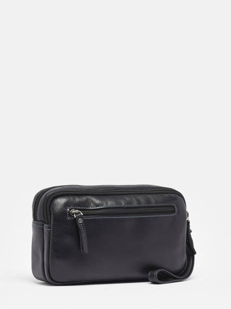 Pochette Homme FoulonnÃ© Cuir Etrier Noir foulonne EFOU721S vue secondaire 2