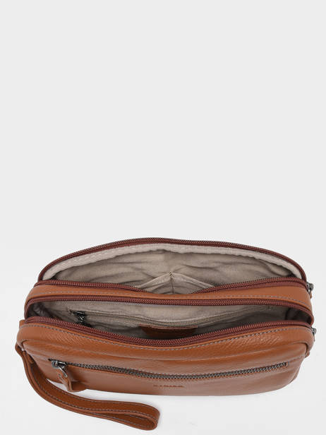 Pochette Homme FoulonnÃ© Cuir Etrier Marron foulonne EFOU721S vue secondaire 1