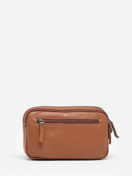 Pochette Homme FoulonnÃ© Cuir Etrier Marron foulonne EFOU721S vue secondaire 2