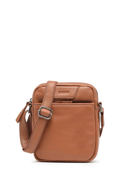 Sac BandouliÃ¨re S FoulonnÃ© Cuir Etrier Marron foulonne EFOU729S