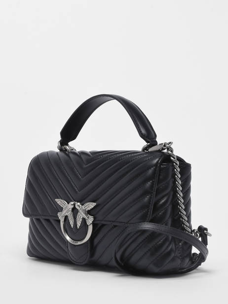 Sac PortÃ© Ã©paule Love Bag Quilt Cuir Pinko Noir love bag quilt A0GK vue secondaire 2