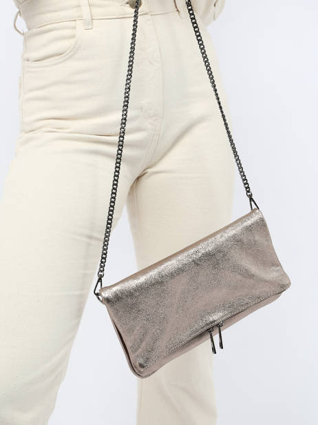 Sac BandouliÃ¨re Nine Cuir Milano Marron nine NI22112N vue secondaire 1