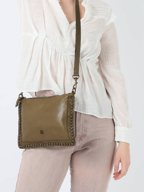 Sac BandouliÃ¨re Heritage Cuir Biba Vert heritage POR2L vue secondaire 1