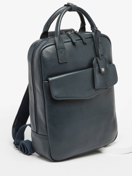 Sac Ã  Dos Business Flandres 1 Compartiment Cuir Etrier Bleu flandres EFLA8271 vue secondaire 2